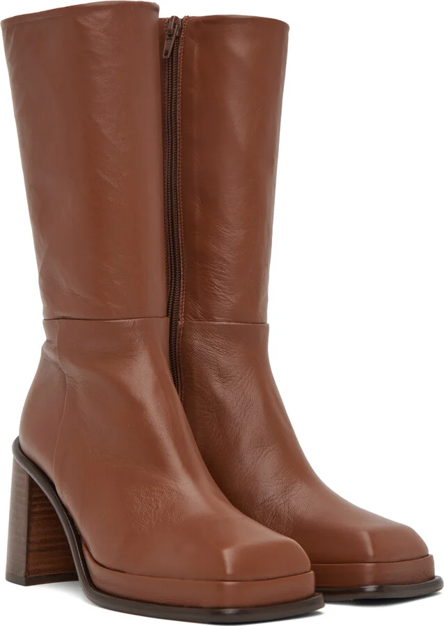 Miista Brown Abril Boots - Image 4