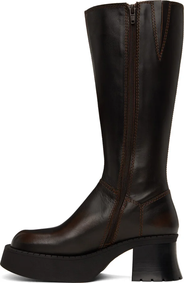 Miista Brown Alba Boots - Image 3