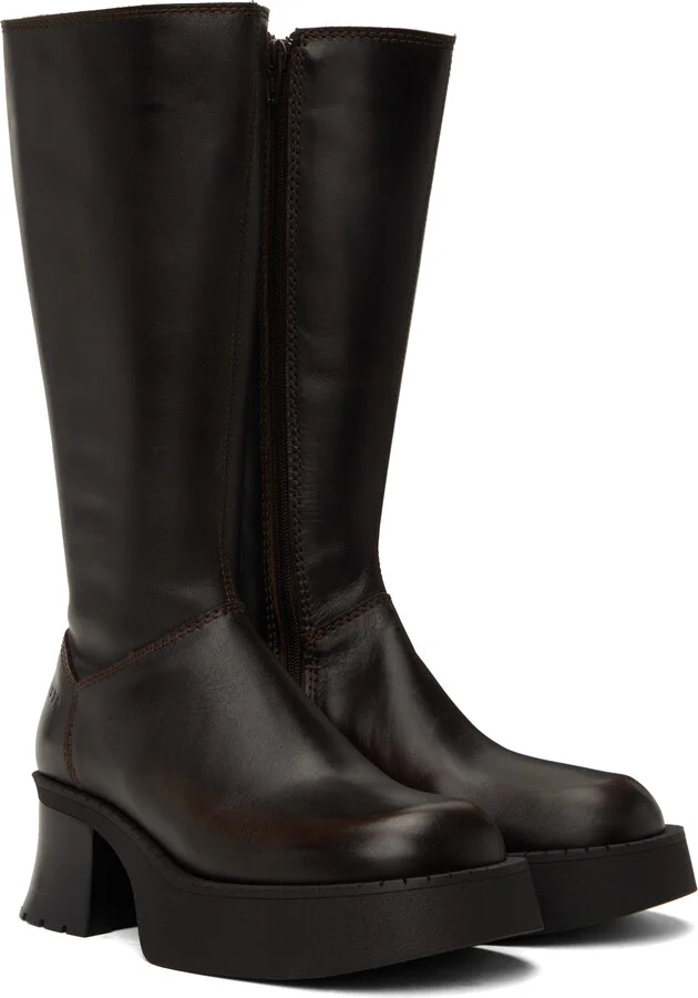 Miista Brown Alba Boots - Image 4