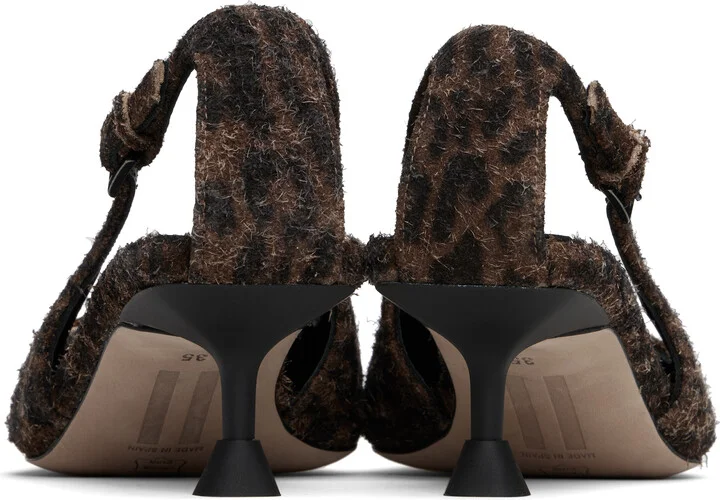 Miista Brown & Black Adal Animal Print Heels - Image 2