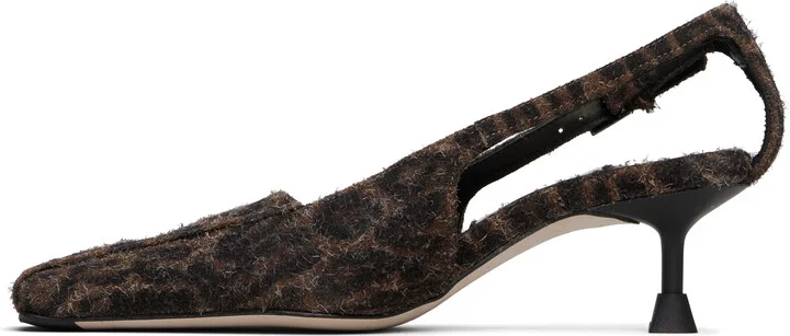 Miista Brown & Black Adal Animal Print Heels - Image 3