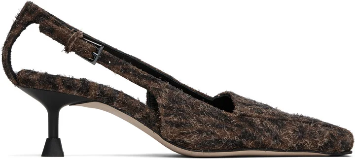 Miista Brown & Black Adal Animal Print Heels
