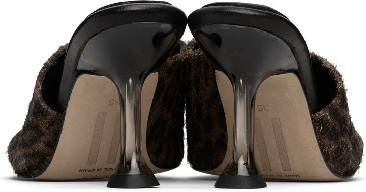 Miista Brown & Black Miri Animal Print Mules - Image 2
