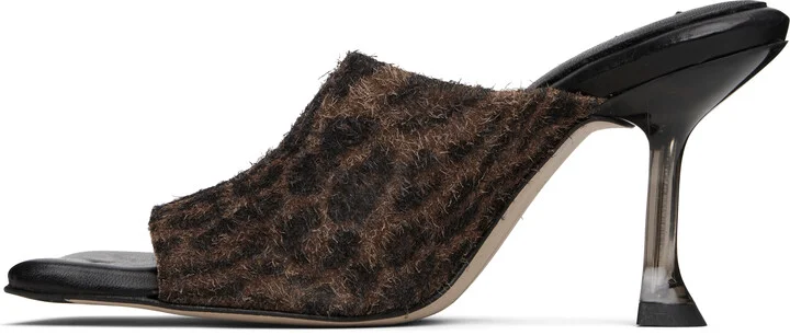 Miista Brown & Black Miri Animal Print Mules - Image 3