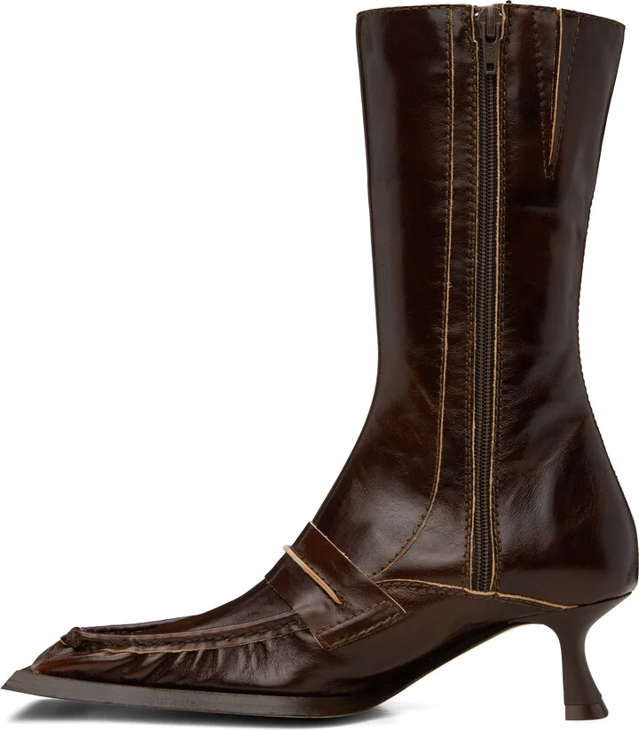 Miista Brown Halle Boots - Image 3
