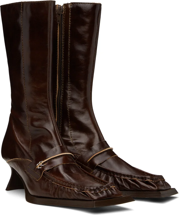 Miista Brown Halle Boots - Image 4