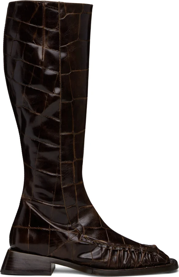 Miista Brown Pats Tall Boots