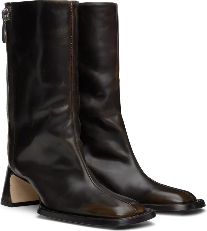 Miista Brown Raleigh Boots - Image 4