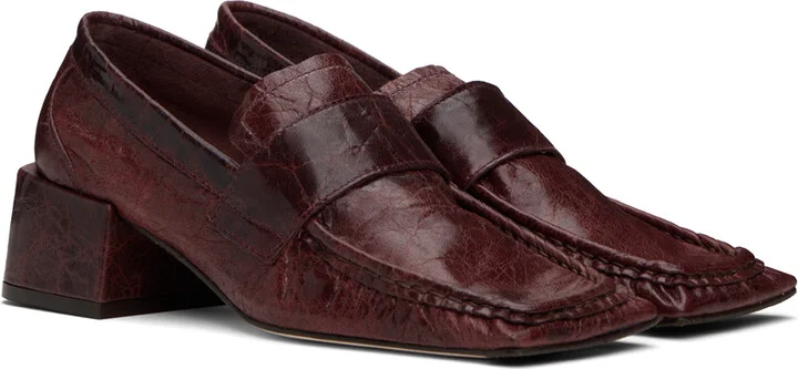 Miista Burgundy Serena Loafers - Image 4