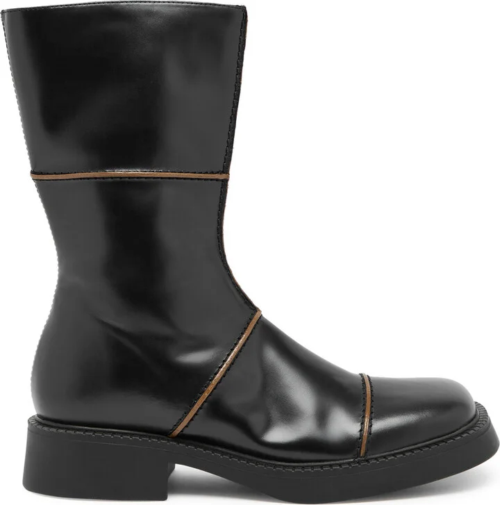 Miista Dahlia Panelled Leather Ankle Boot