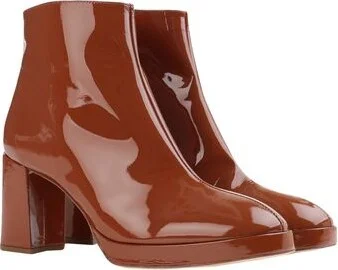Miista Edith Beige Crinkle Patent Woman Ankle boots - Image 2