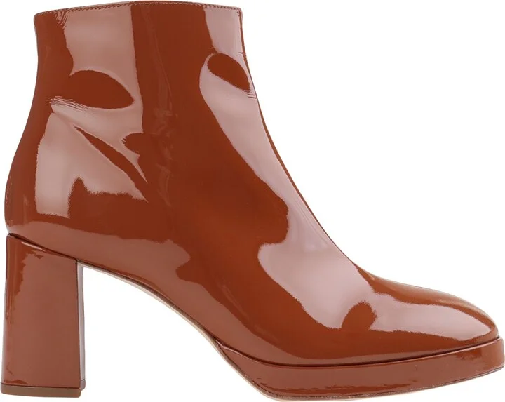 Miista Edith Beige Crinkle Patent Woman Ankle boots - Image 3