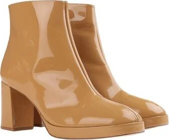 Miista Edith Beige Crinkle Patent Woman Ankle boots - Image 5