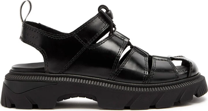 Miista Eunice Cut-out Leather Sandals