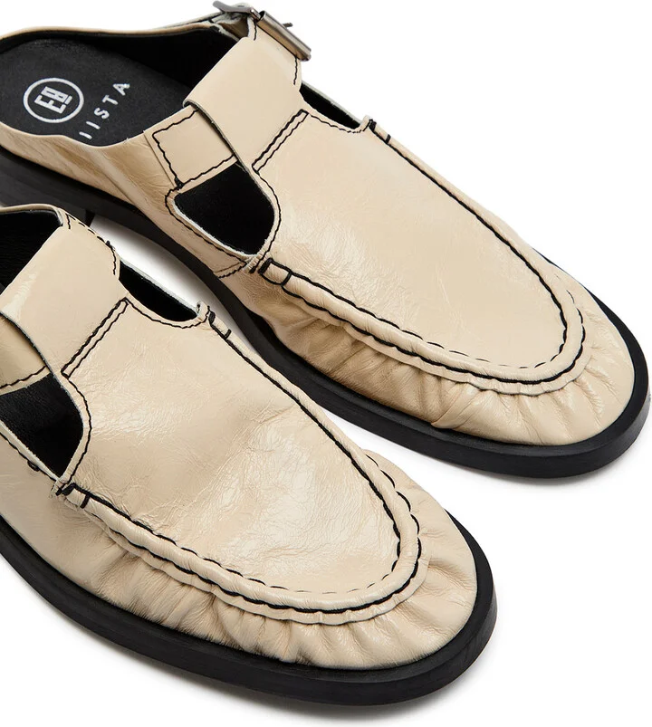 Miista Gianna Glossed Leather Mules - Image 3