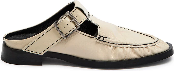 Miista Gianna Glossed Leather Mules
