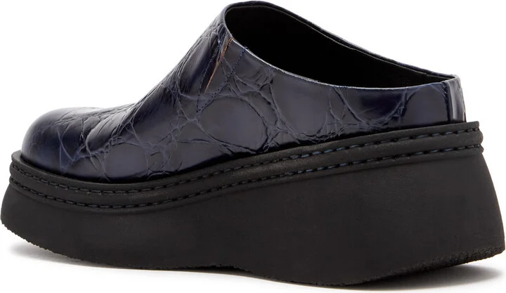 Miista Kristi Crocodile-effect Leather Mules - Image 2