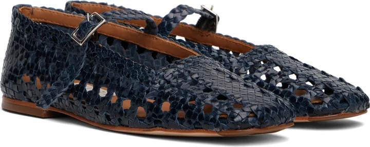 Miista Navy Yeida Ballerina Flats - Image 4