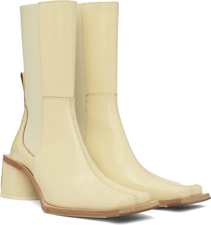 Miista Off-White Minnie Boots - Image 4