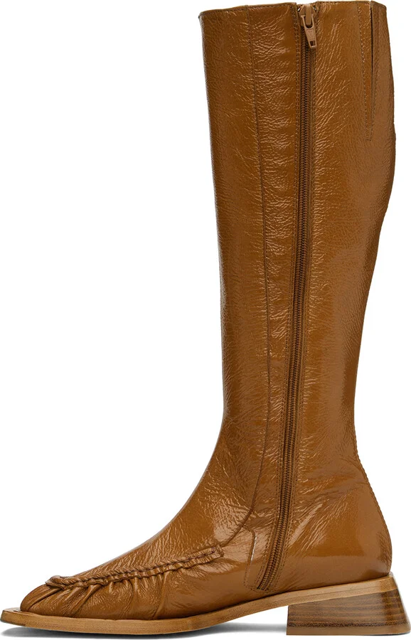 Miista Tan Pats Boots - Image 3