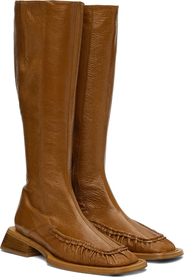 Miista Tan Pats Boots - Image 4