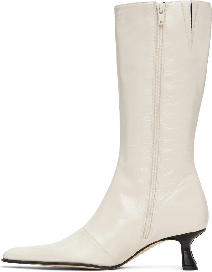 Miista White Rilla Boots - Image 3