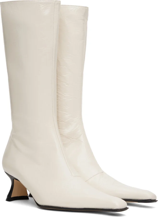 Miista White Rilla Boots - Image 4