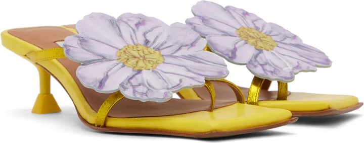 Miista Yellow Lourdes Heeled Sandals - Image 4