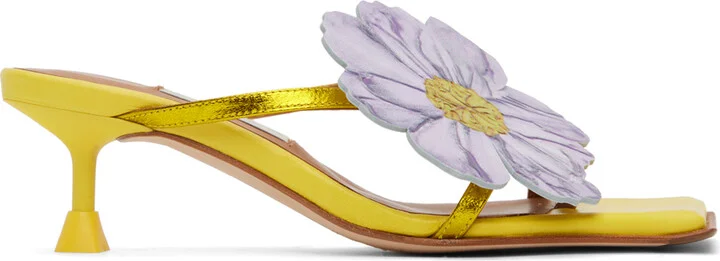 Miista Yellow Lourdes Heeled Sandals
