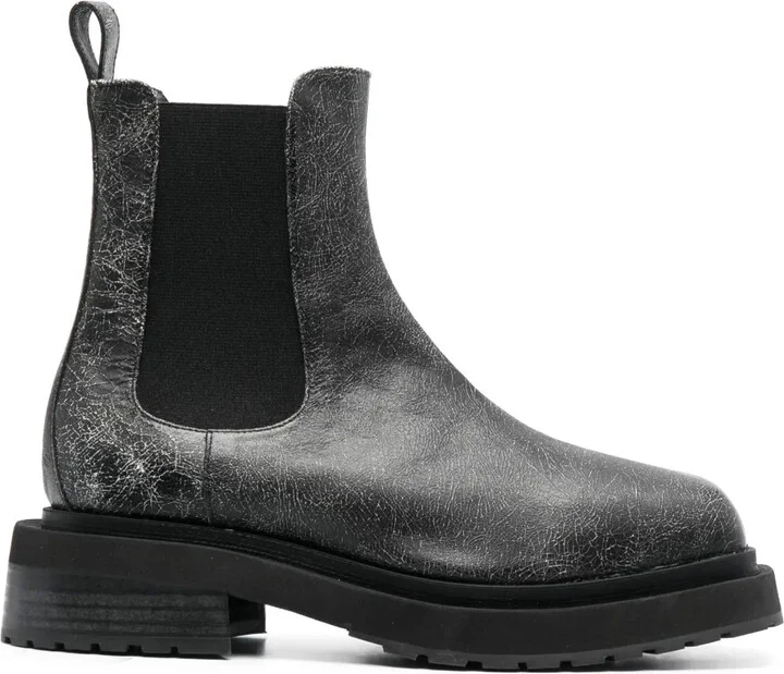 Mike cracked-effect Chelsea boots