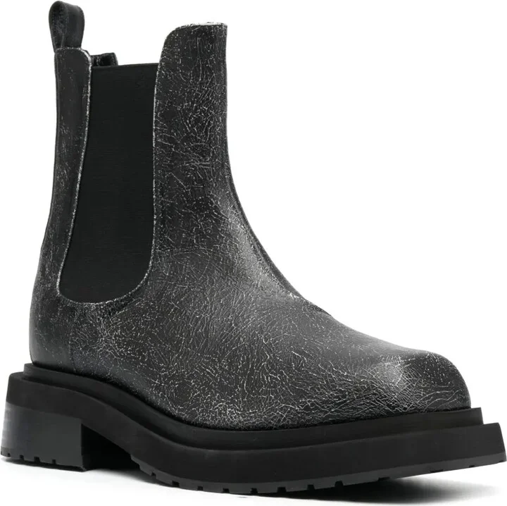Mike cracked-effect leather boots - Image 2