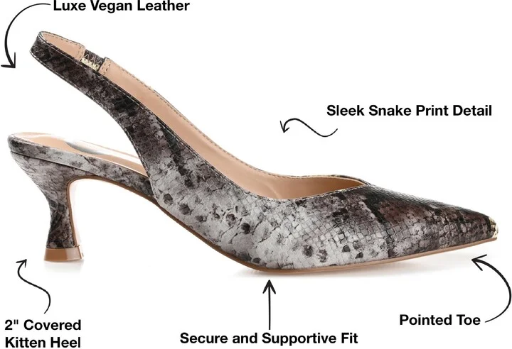 Mikoa Snake Embossed Slingback Pump - Image 8