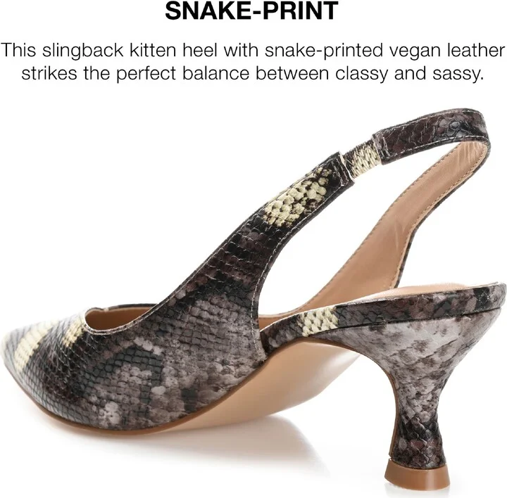 Mikoa Snake Embossed Slingback Pump - Image 10