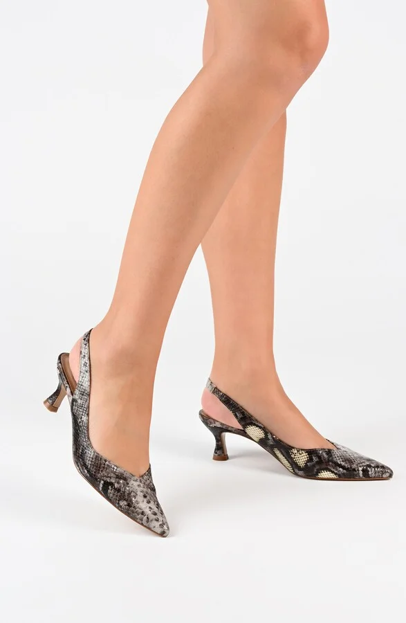 Mikoa Snake Embossed Slingback Pump - Image 11