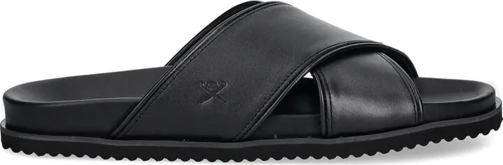 Mikonos cross-strap leather sandals