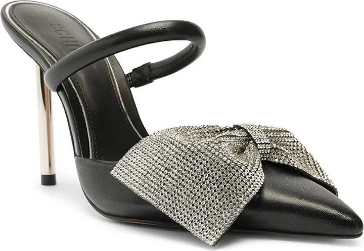 Mila 100MM Embellished Leather Mules - Image 2
