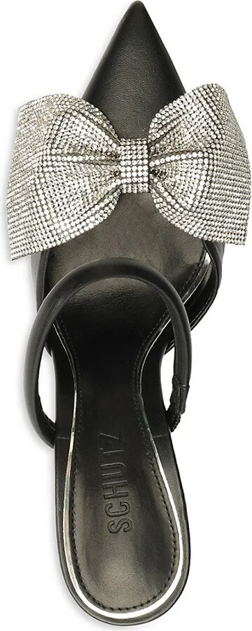 Mila 100MM Embellished Leather Mules - Image 7