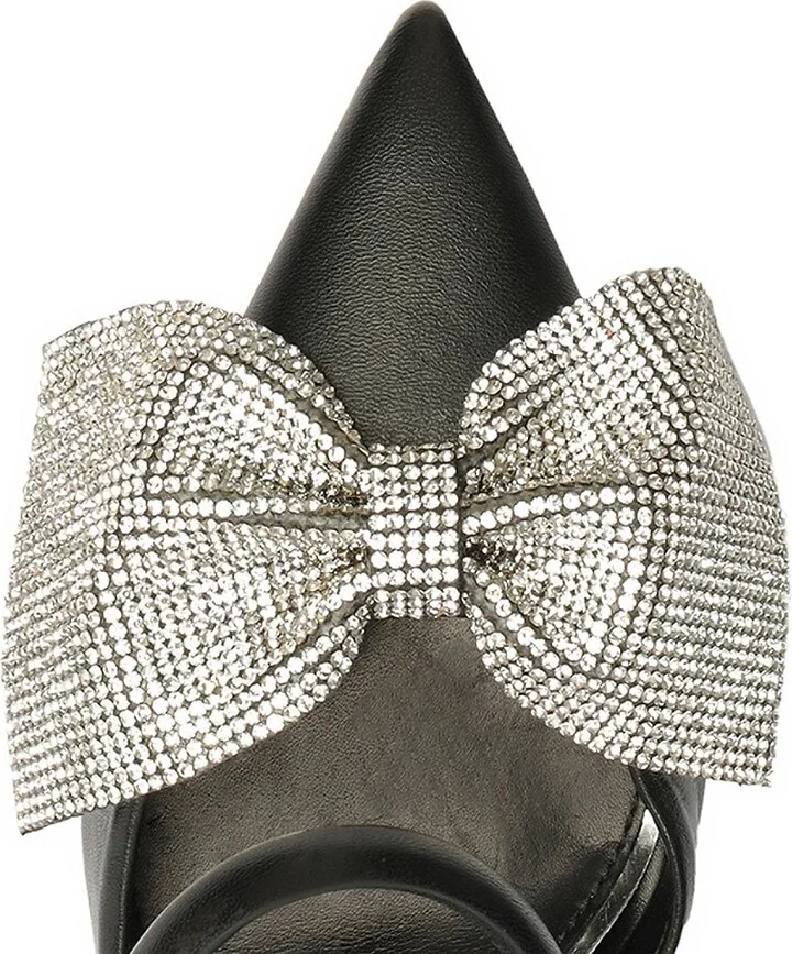 Mila 100MM Embellished Leather Mules - Image 8