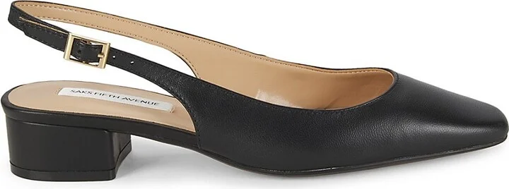 Mila 33MM Leather Slingback Pumps