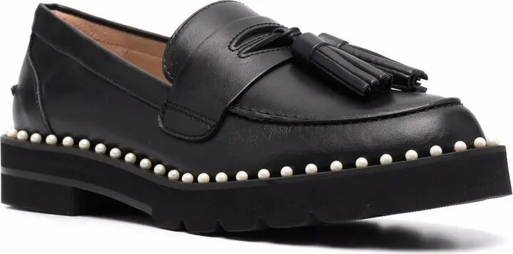Mila pearl-embellished loafers - Image 2