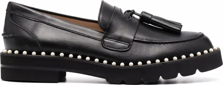 Mila pearl-embellished loafers