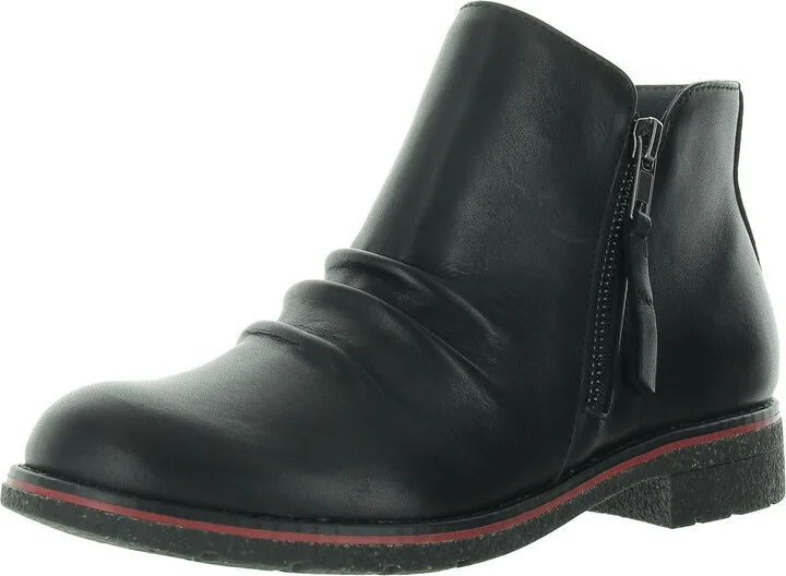 Mila Womens Zipper Leather Booties