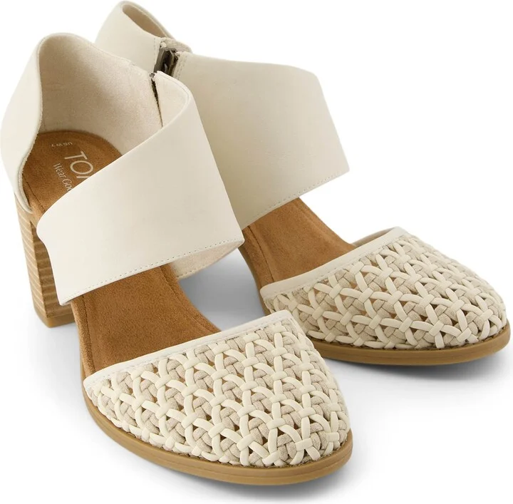 Milan Geo Basket PU Leather Closed Toe Heel - Image 3