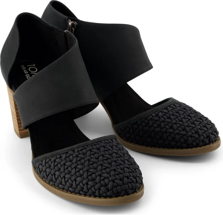 Milan Geo Basket PU Leather Closed Toe Heel - Image 3