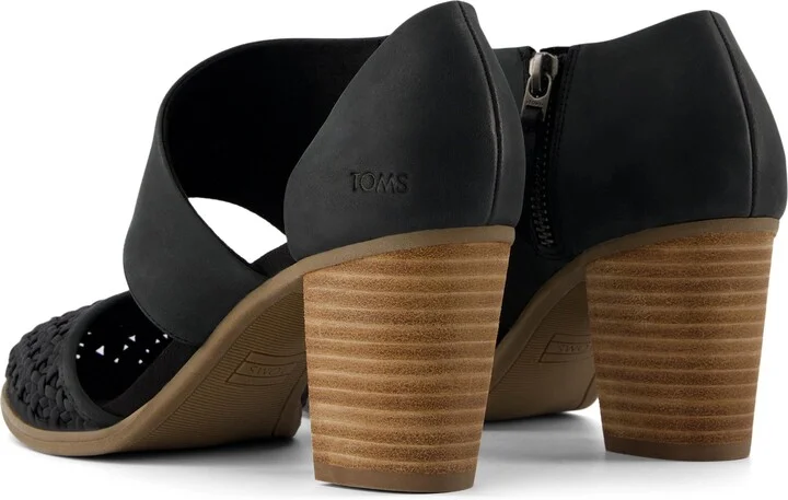 Milan Geo Basket PU Leather Closed Toe Heel - Image 4
