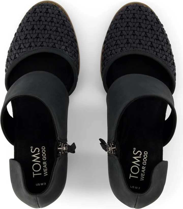 Milan Geo Basket PU Leather Closed Toe Heel - Image 5