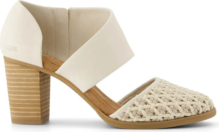 Milan Geo Basket PU Leather Closed Toe Heel