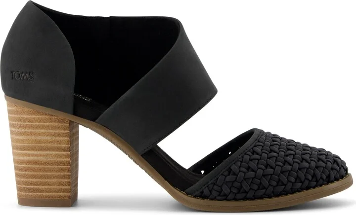 Milan Geo Basket PU Leather Closed Toe Heel