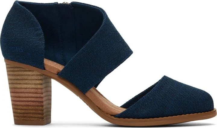 Milan Navy Closed Toe Heel