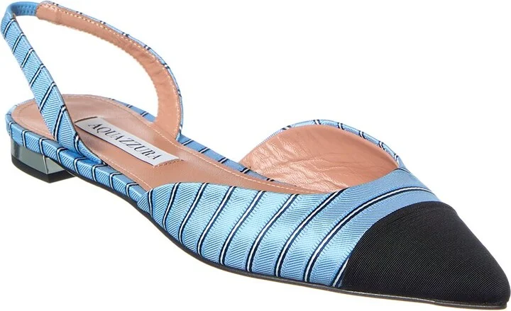 Milanese Canvas Slingback Flat